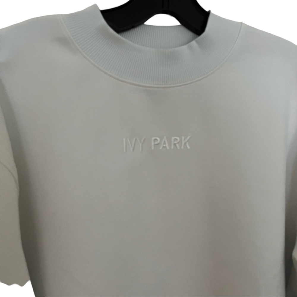 Ivy Park Oversize Raised Lettered Logo Crew Neck Sweatshirt Size Small